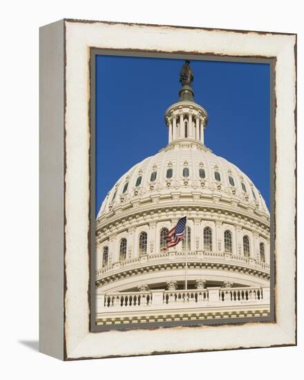 Capitol Building and Flag-Rudy Sulgan-Framed Premier Image Canvas