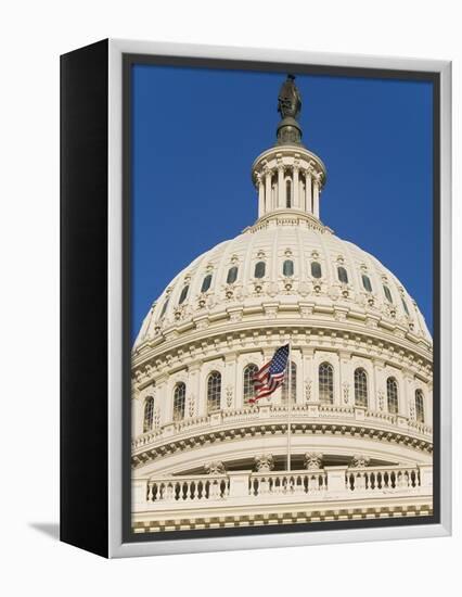 Capitol Building and Flag-Rudy Sulgan-Framed Premier Image Canvas