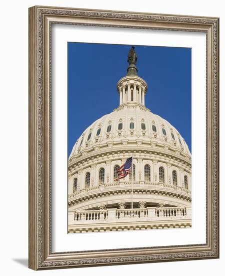 Capitol Building and Flag-Rudy Sulgan-Framed Photographic Print