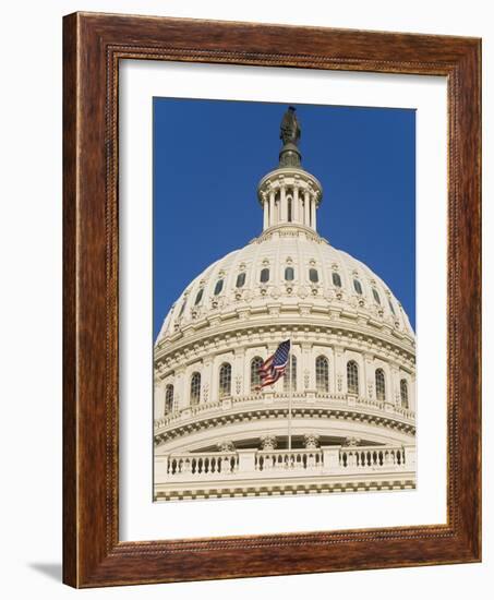 Capitol Building and Flag-Rudy Sulgan-Framed Photographic Print