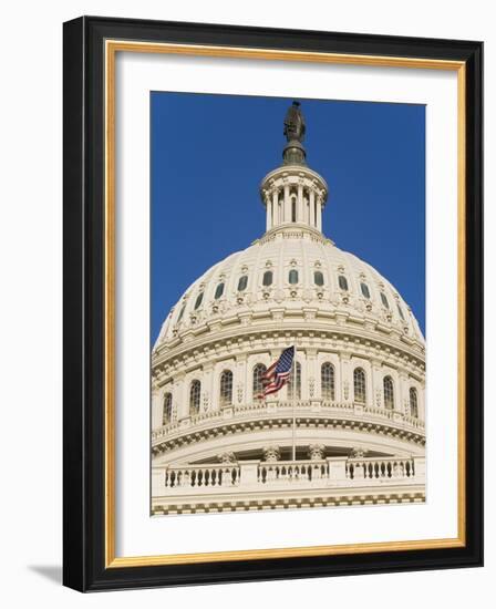 Capitol Building and Flag-Rudy Sulgan-Framed Photographic Print