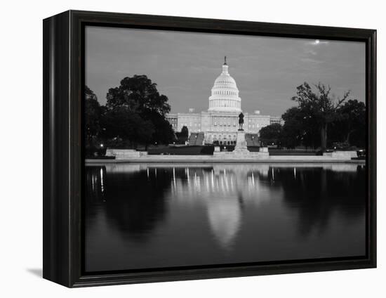 Capitol Building at Dusk, Washington DC, USA-Walter Bibikow-Framed Premier Image Canvas