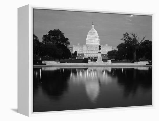 Capitol Building at Dusk, Washington DC, USA-Walter Bibikow-Framed Premier Image Canvas