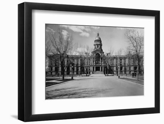 Capitol Building at the End of a Cheyenne Street-null-Framed Photographic Print