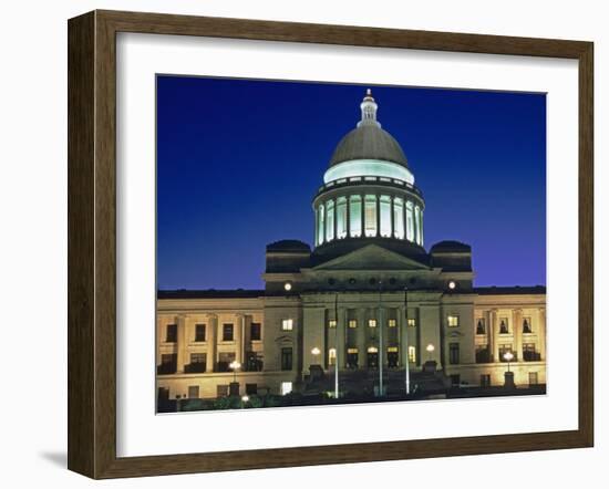 Capitol Building at Twilight, Little Rock, Arkansas-Dennis Flaherty-Framed Photographic Print