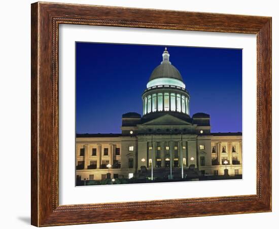 Capitol Building at Twilight, Little Rock, Arkansas-Dennis Flaherty-Framed Photographic Print