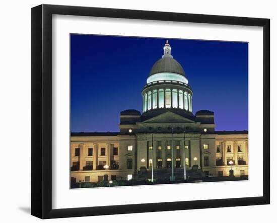 Capitol Building at Twilight, Little Rock, Arkansas-Dennis Flaherty-Framed Photographic Print