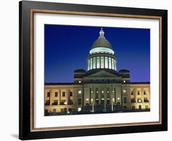 Capitol Building at Twilight, Little Rock, Arkansas-Dennis Flaherty-Framed Photographic Print