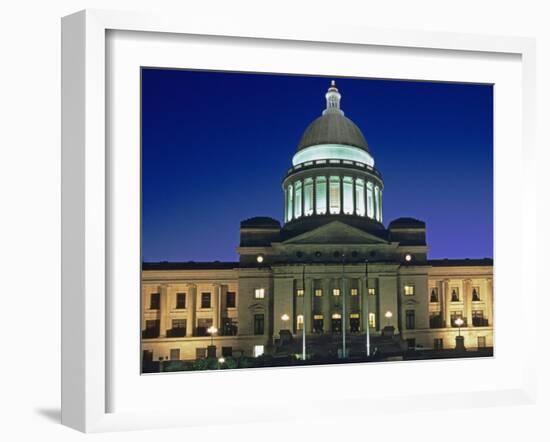 Capitol Building at Twilight, Little Rock, Arkansas-Dennis Flaherty-Framed Photographic Print