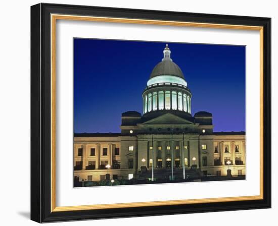 Capitol Building at Twilight, Little Rock, Arkansas-Dennis Flaherty-Framed Photographic Print