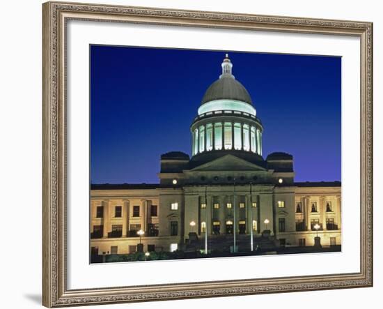 Capitol Building at Twilight, Little Rock, Arkansas-Dennis Flaherty-Framed Photographic Print