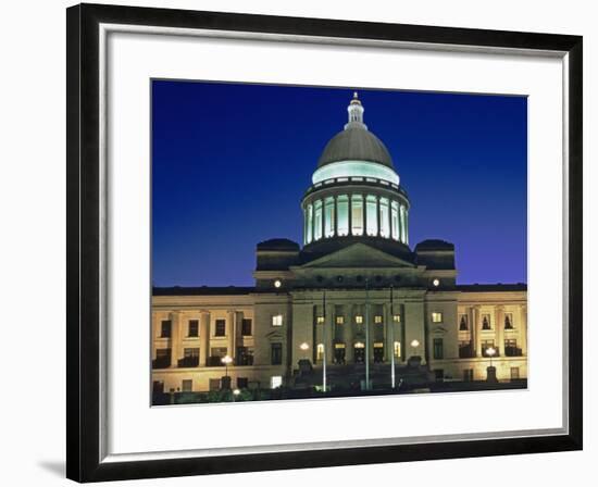 Capitol Building at Twilight, Little Rock, Arkansas-Dennis Flaherty-Framed Photographic Print