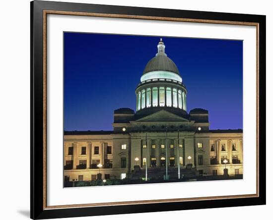 Capitol Building at Twilight, Little Rock, Arkansas-Dennis Flaherty-Framed Photographic Print