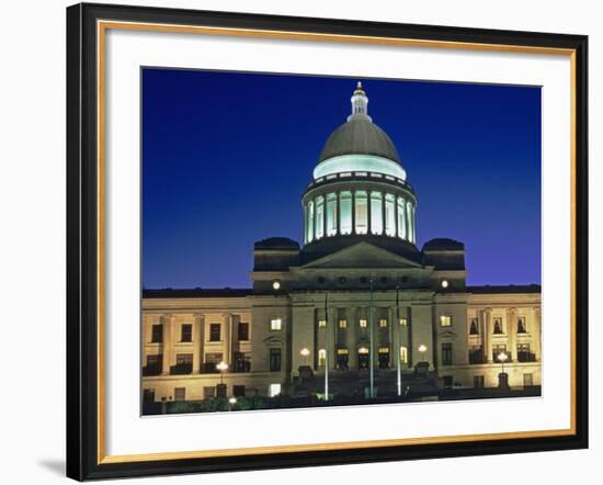 Capitol Building at Twilight, Little Rock, Arkansas-Dennis Flaherty-Framed Photographic Print