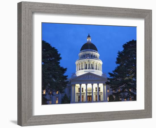 Capitol Building at Twilight, Little Rock, Arkansas-Dennis Flaherty-Framed Photographic Print