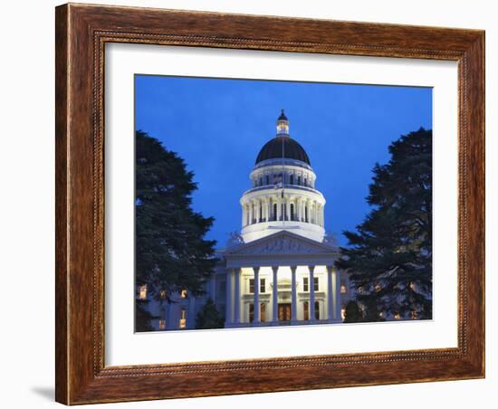 Capitol Building at Twilight, Little Rock, Arkansas-Dennis Flaherty-Framed Photographic Print