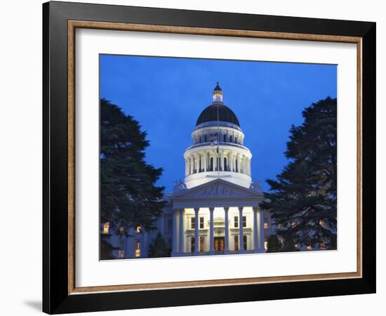 Capitol Building at Twilight, Little Rock, Arkansas-Dennis Flaherty-Framed Photographic Print