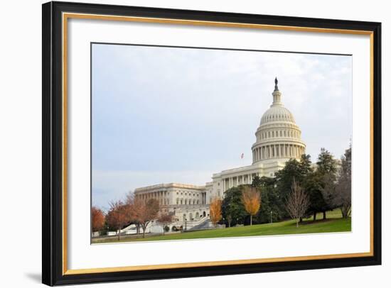 Capitol Building in Autumn, Washington DC USA-Orhan-Framed Photographic Print