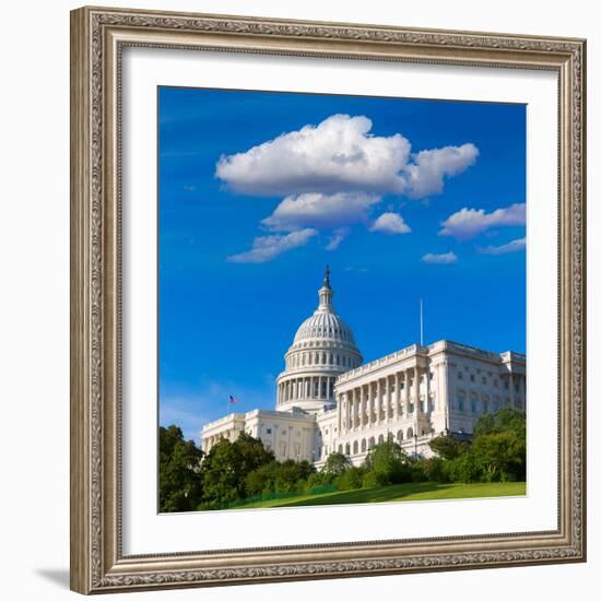 Capitol Building Washington DC Sunlight Day USA US Congress-holbox-Framed Photographic Print