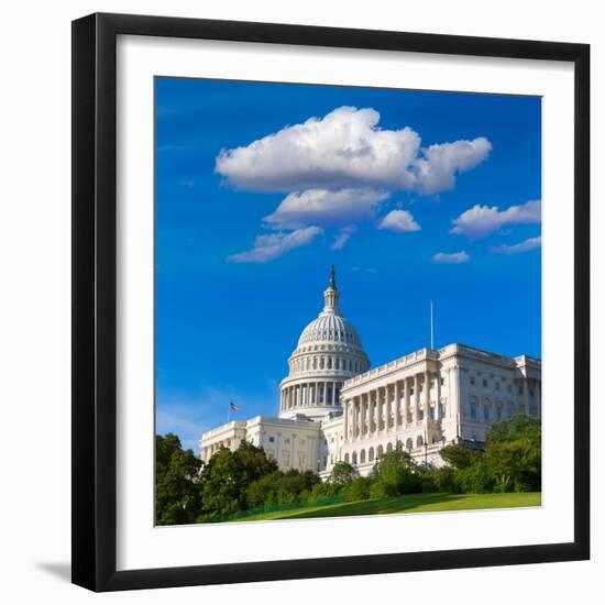 Capitol Building Washington DC Sunlight Day USA US Congress-holbox-Framed Photographic Print