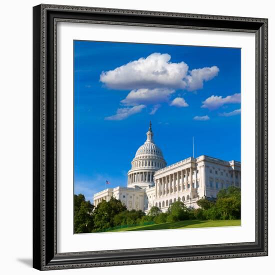 Capitol Building Washington DC Sunlight Day USA US Congress-holbox-Framed Photographic Print