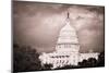 Capitol Building with Dramatic Cloudy Sky - Washington Dc, United States-Orhan-Mounted Photographic Print