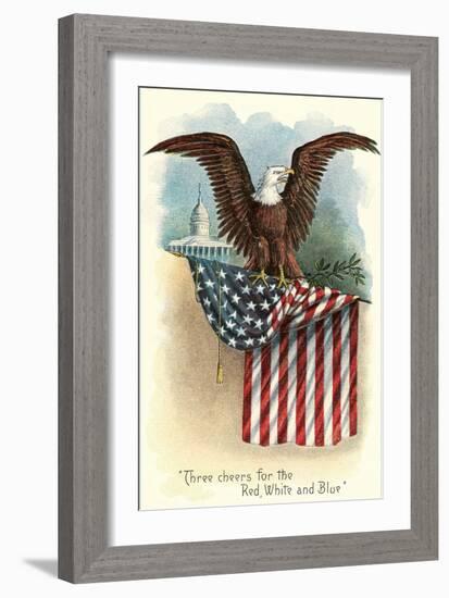 Capitol, Eagle and Flag-null-Framed Art Print