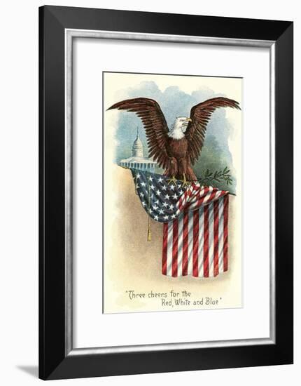 Capitol, Eagle and Flag-null-Framed Art Print