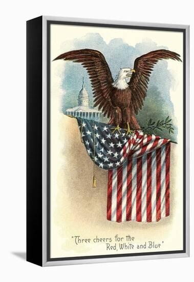 Capitol, Eagle and Flag-null-Framed Stretched Canvas