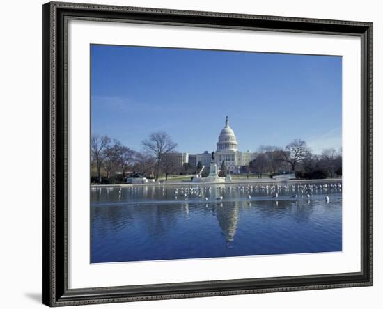 Capitol from across Capitol Reflecting Pool, Washington DC, USA-Michele Molinari-Framed Photographic Print