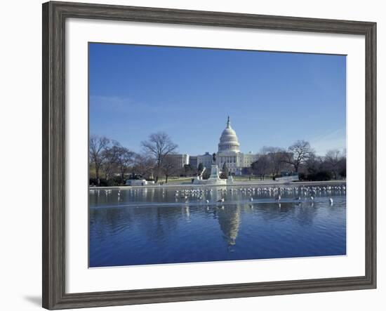 Capitol from across Capitol Reflecting Pool, Washington DC, USA-Michele Molinari-Framed Photographic Print