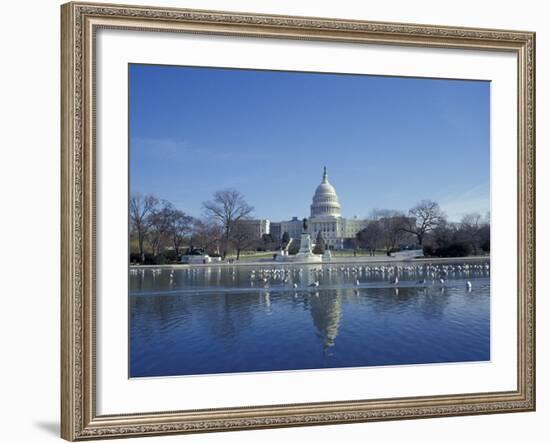 Capitol from across Capitol Reflecting Pool, Washington DC, USA-Michele Molinari-Framed Photographic Print