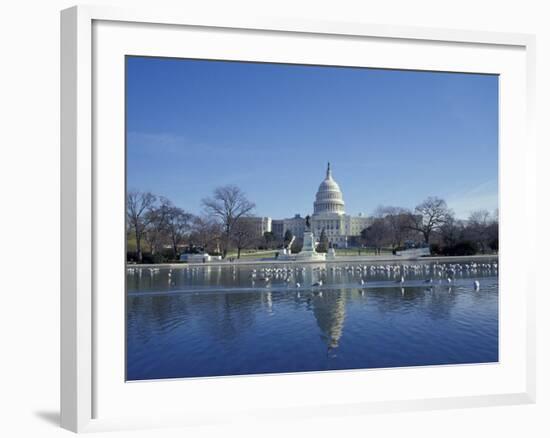 Capitol from across Capitol Reflecting Pool, Washington DC, USA-Michele Molinari-Framed Photographic Print