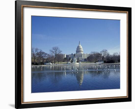 Capitol from across Capitol Reflecting Pool, Washington DC, USA-Michele Molinari-Framed Photographic Print