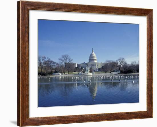 Capitol from across Capitol Reflecting Pool, Washington DC, USA-Michele Molinari-Framed Photographic Print