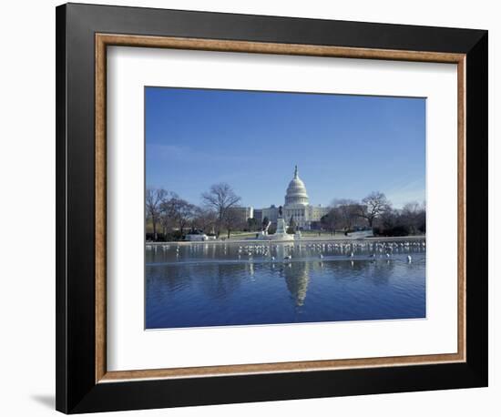 Capitol from across Capitol Reflecting Pool, Washington DC, USA-Michele Molinari-Framed Photographic Print