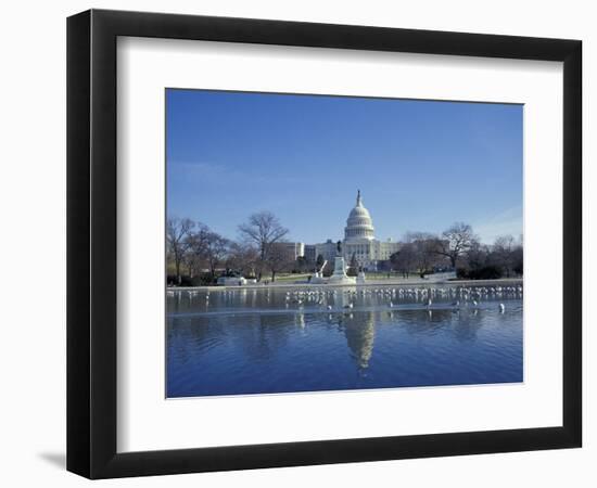 Capitol from across Capitol Reflecting Pool, Washington DC, USA-Michele Molinari-Framed Photographic Print