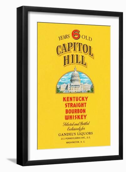 Capitol Hill Kentucky Straight Bourbon Whiskey-null-Framed Art Print