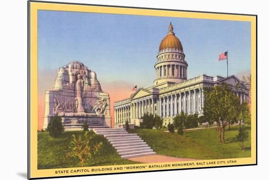 Capitol, Mormon Battalion Monument, Salt Lake City, Utah-null-Mounted Art Print