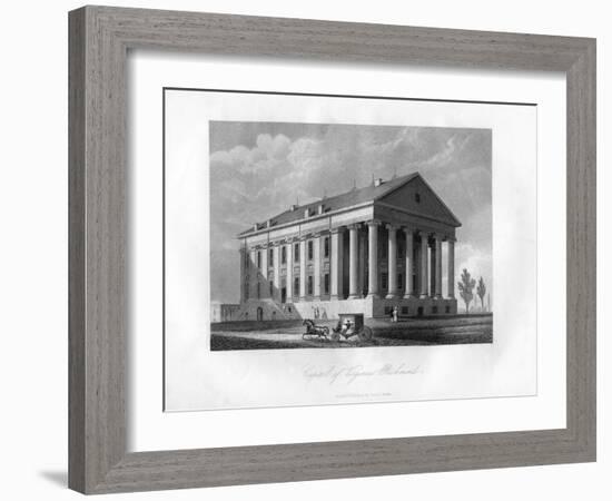 Capitol of Virginia, Richmond, USA, 1855-null-Framed Giclee Print