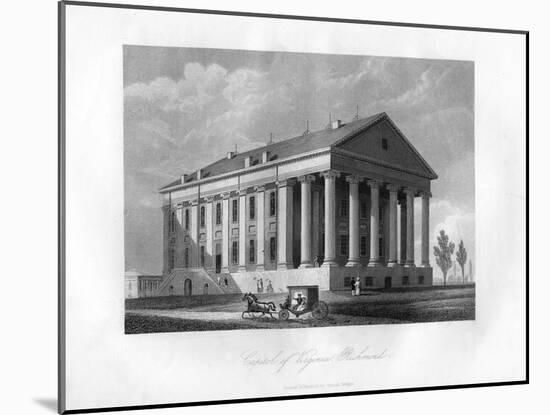 Capitol of Virginia, Richmond, USA, 1855-null-Mounted Giclee Print