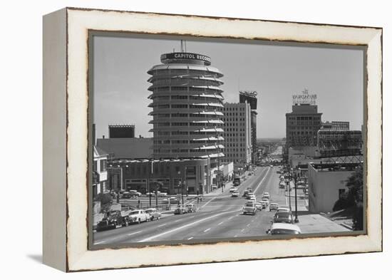 Capitol Records Building on Hollywood Street-Philip Gendreau-Framed Premier Image Canvas