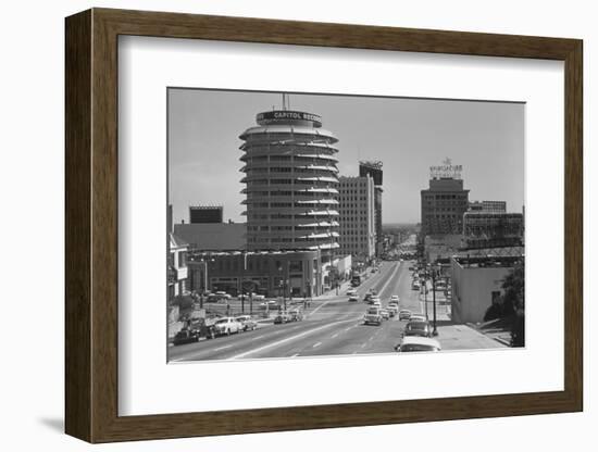 Capitol Records Building on Hollywood Street-Philip Gendreau-Framed Photographic Print