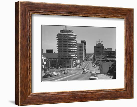 Capitol Records Building on Hollywood Street-Philip Gendreau-Framed Photographic Print