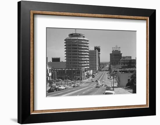 Capitol Records Building on Hollywood Street-Philip Gendreau-Framed Photographic Print