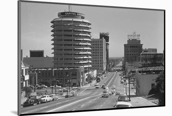 Capitol Records Building on Hollywood Street-Philip Gendreau-Mounted Photographic Print