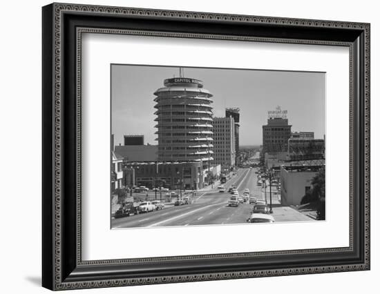 Capitol Records Building on Hollywood Street-Philip Gendreau-Framed Photographic Print