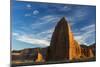 Capitol Reef National Park, Utah: Temple Of The Sun & Temple Of The Moon With Moon Set-Ian Shive-Mounted Photographic Print