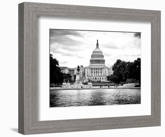 Capitol Reflecting Pool and the Capitol Building, US Congress, Washington D.C, District of Columbia-Philippe Hugonnard-Framed Photographic Print