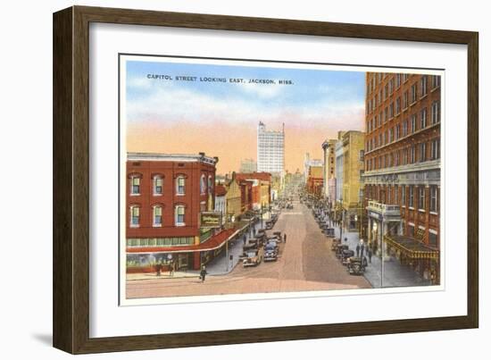 Capitol Street, Jackson, Mississippi-null-Framed Art Print